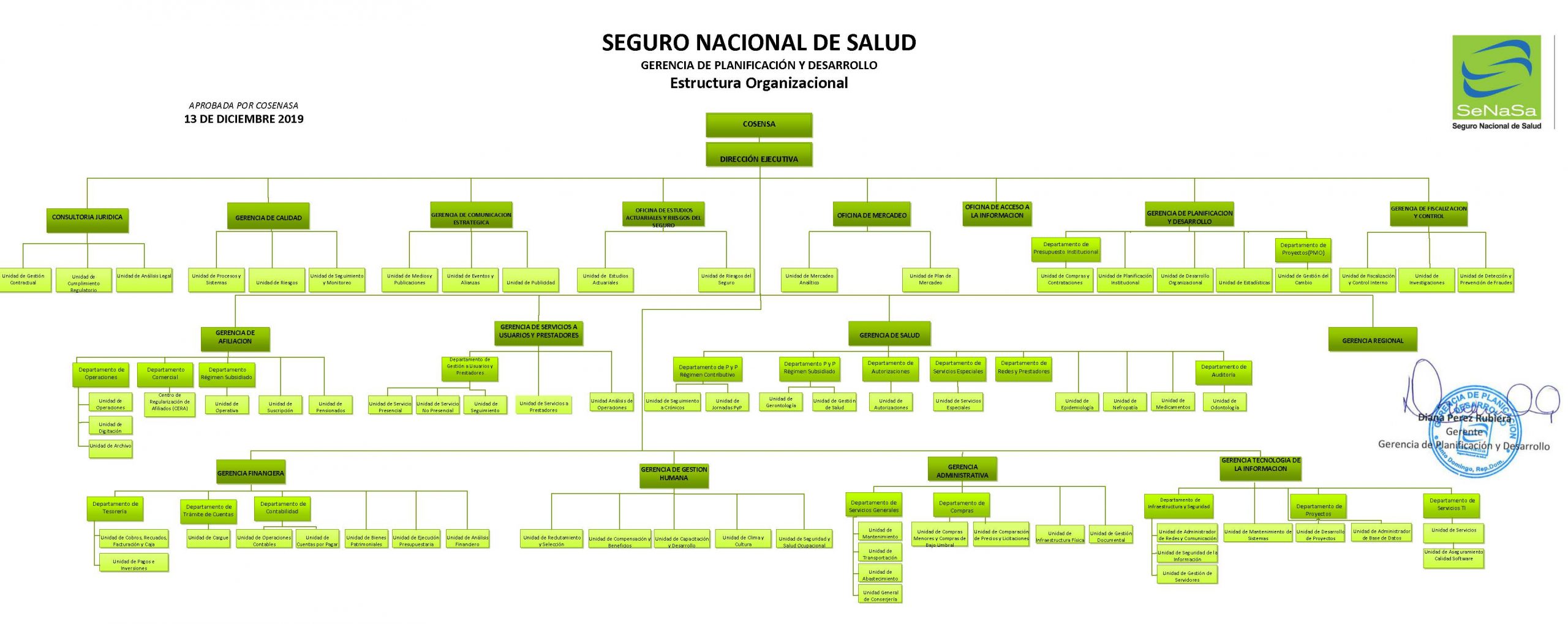 Organigrama Arssenasa